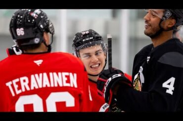 Connor Bedard and Teuvo Teravainen Chop it UP! #blackhawks