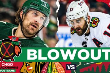 Connor Bedard Scores in Blowout Loss to Minnesota Wild | CHGO Blackhawks POSTGAME Podcast