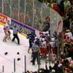 Hasek hit by Tkachuk