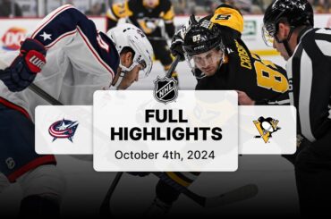 Blue Jackets at Penguins | October 04, 2024 | NHL Full Game Highlights