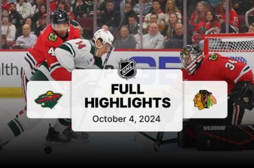 Wild at Blackhawks | October 4, 2024 | NHL Full Game Highlights