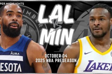 Los Angeles Lakers vs Minnesota Timberwolves Full Game Highlights | Oct 4 | 2024-25 NBA Preseason