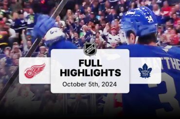 Red Wings at Maple Leafs | October 5, 2024 | NHL Full Preseason Game Highlights