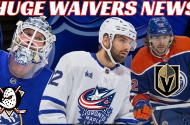 NHL Waivers News - 5 Players Claimed on Waivers (Ducks, CBJ, Vegas & Vancouver)