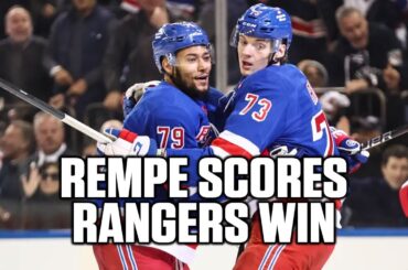 Matt Rempe Scores and the New York Rangers Take Down Washington Capitals