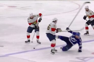 Nikita Kucherov jumps in to defend Victor Hedman immediately.