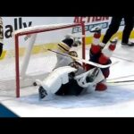 Panthers' Sam Bennett Runs Over Joonas Korpisalo After Evan Rodrigues Scores