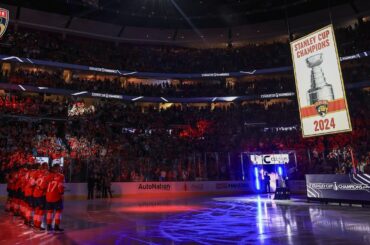 MINI-MOVIE: Panthers Raise Banner, Handle Bruins in Home Opener