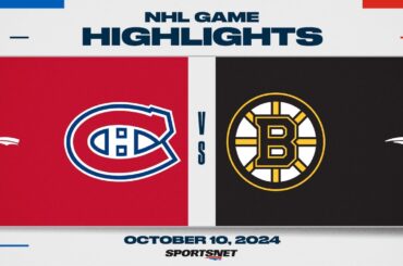 NHL Highlights | Canadiens vs. Bruins - October 10, 2024