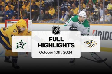 Stars at Predators | October 10, 2024 | NHL Full Game Highlights