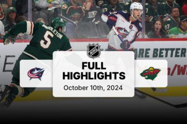 Blue Jackets at Wild | October 10, 2024 | NHL Full Game Highlights