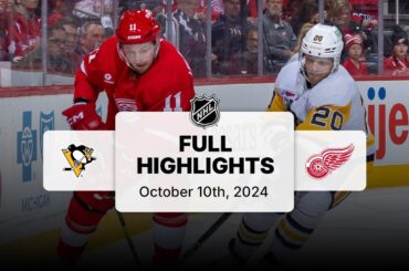 Penguins at Red Wings | October 10, 2024 | NHL Full Game Highlights