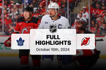 Leafs at Devils | October 10, 2024 | NHL Full Game Highlights