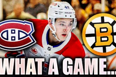 LANE HUTSON GETS 2 POINTS IN CRAZY GAME VS THE BOSTON BRUINS (Brendan Gallagher, Cole Caufield)