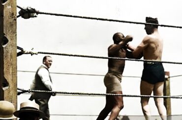 Jack Johnson vs Jess Willard (5.4.1915) Highlights Upscaled Colorized