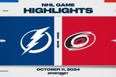 NHL Highlights | Lightning vs. Hurricanes - October 11, 2024