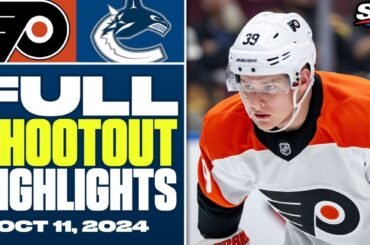 Philadelphia Flyers at Vancouver Canucks | FULL Shootout Highlights - October 11, 2024