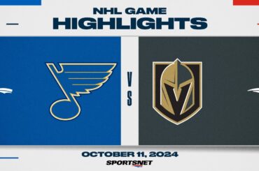 NHL Highlights | Blues vs. Golden Knights - October 11, 2024