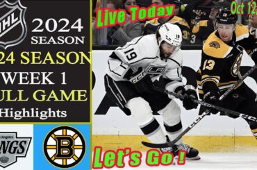 NHL Highlights | Los Angeles Kings vs Boston Bruins [ FULL GAME  ] Oct 12, 2024 | NHL Today | NHL