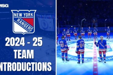 2024-25 New York Rangers Team Introductions | New York Rangers