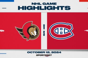 NHL Highlights | Senators vs. Canadiens - October 12, 2024