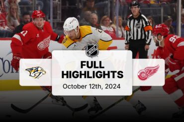 Predators at Red Wings | October 12, 2024 | NHL Full Game Highlights