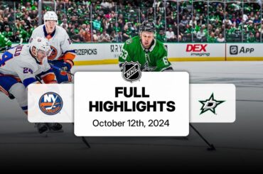 Islanders at Stars | October 12, 2024 | NHL Full Game Highlights