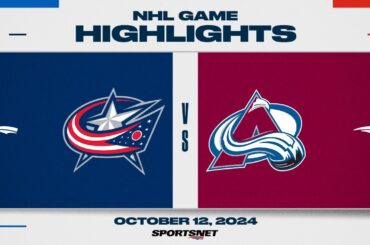 NHL Highlights | Blue Jackets vs. Avalanche - October 12, 2024