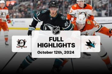 Ducks at Sharks | October 12, 2024 | NHL Full Game Highlights