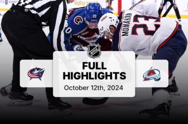 Blue Jackets at Avalanche | October 12, 2024 | NHL Full Game Highlights