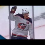 Blue Jackets' Kent Johnson Snaps Shot Past Alexander Georgiev From Tough Angle