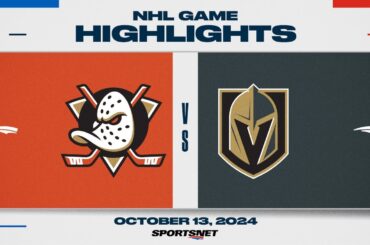 NHL Highlights | Ducks vs. Golden Knights - October 13, 2024