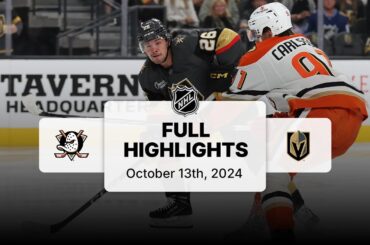 Ducks at Golden Knights | October 13, 2024 | NHL Full Game Highlights