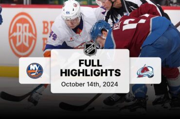 Islanders at Avalanche | October 14, 2024 | NHL Full Game Highlights