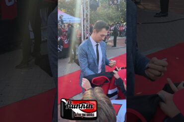 Curtis Lazar NJ Devils Signs Autographs On Red Carpet #njdevils #short #shorts