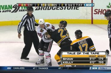 Chris Kelly fights Shaw after cheapshot on Lucic's incredible rush 12/11/14 60fps