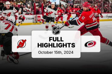 Devils at Hurricanes | October 15, 2024 | NHL Full Game Highlights