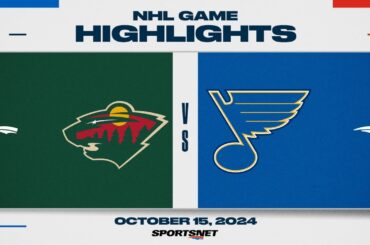 NHL Highlights | Wild vs. Blues - October 15, 2024