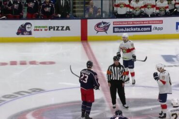 Blue Jackets leave a spot for Johnny at puck drop 💙1️⃣3️⃣❤️