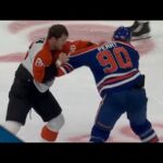 Sean Couturier-Stuart Skinner Collision Sparks Pair Of Oilers-Flyers Fights