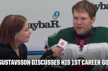 Filip Gustavsson jokes he should be on the power-play meetings after scoring goal | ESPN NHL