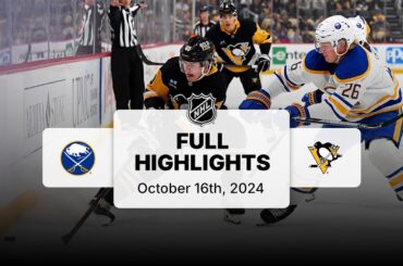 Sabres at Penguins | October 16, 2024 | NHL Full Game Highlights