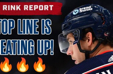 Blue Jackets Top Line is HEATING UP 🔥 Yegor Chinakhov Sean Monahan & Kirill Marchenko | Rink Report