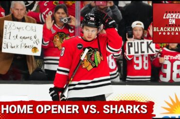 Chicago Blackhawks Home Opener vs. San Jose Sharks, + Does Lukas Reichel Play Tonight?