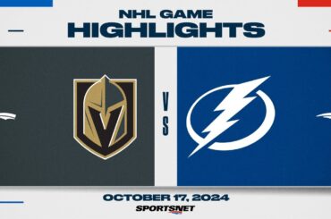 NHL Highlights | Golden Knights vs. Lightning - October 17, 2024