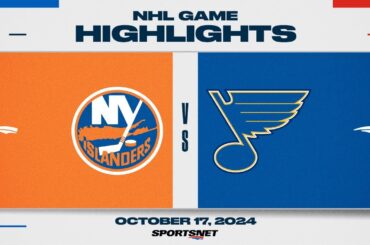 NHL Highlights | Islanders vs. Blues - October 17, 2024