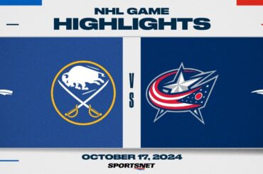 NHL Highlights | Sabres vs. Blue Jackets - October 17, 2024