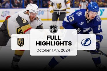 Golden Knights at Lightning | October 17, 2024 | NHL Full Game Highlights