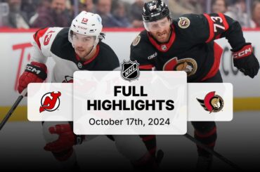 Devils at Senators | October 17, 2024 | NHL Full Game Highlights