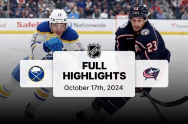 Sabres at Blue Jackets | October 17, 2024 | NHL Full Game Highlights